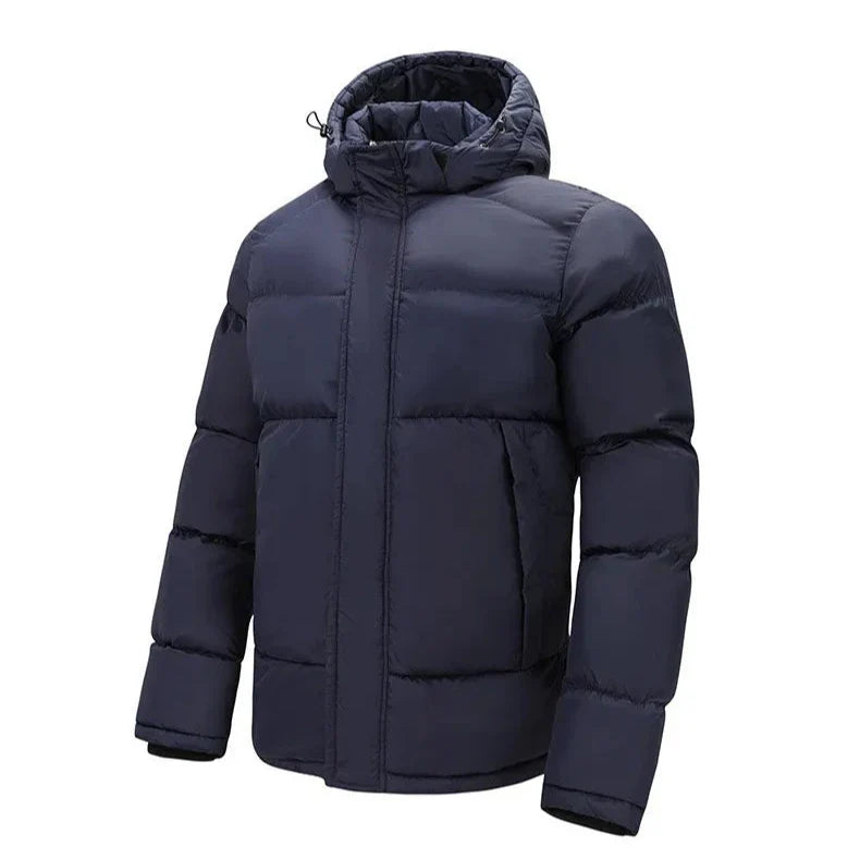 Herren gesteppte Baumwolljacke - Moderner Winterstil - Blau