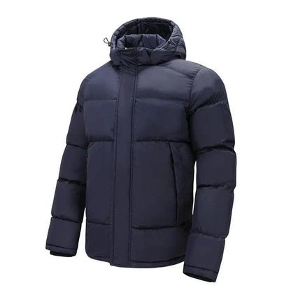 Herren gesteppte Baumwolljacke - Moderner Winterstil - Blau