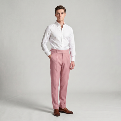 Herren Hochbund-Hose mit Doppelfalte - Elegante Schnittform