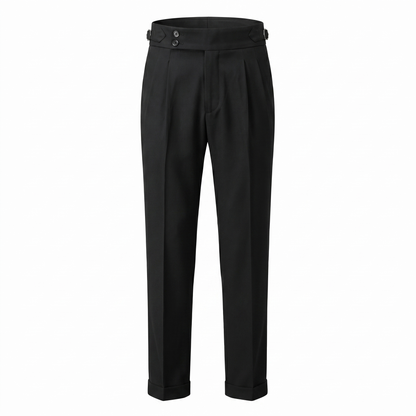 Herren Hochbund-Hose mit Doppelfalte - Elegante Schnittform