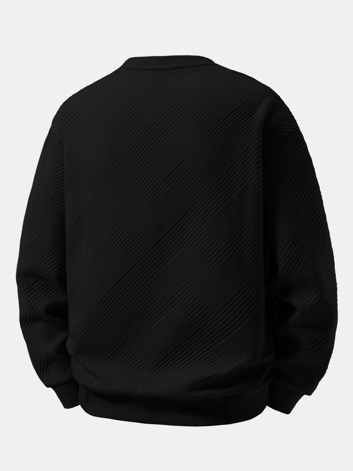 Herren Jacquard Sweatshirt mit Struktur – Entspannte Passform
