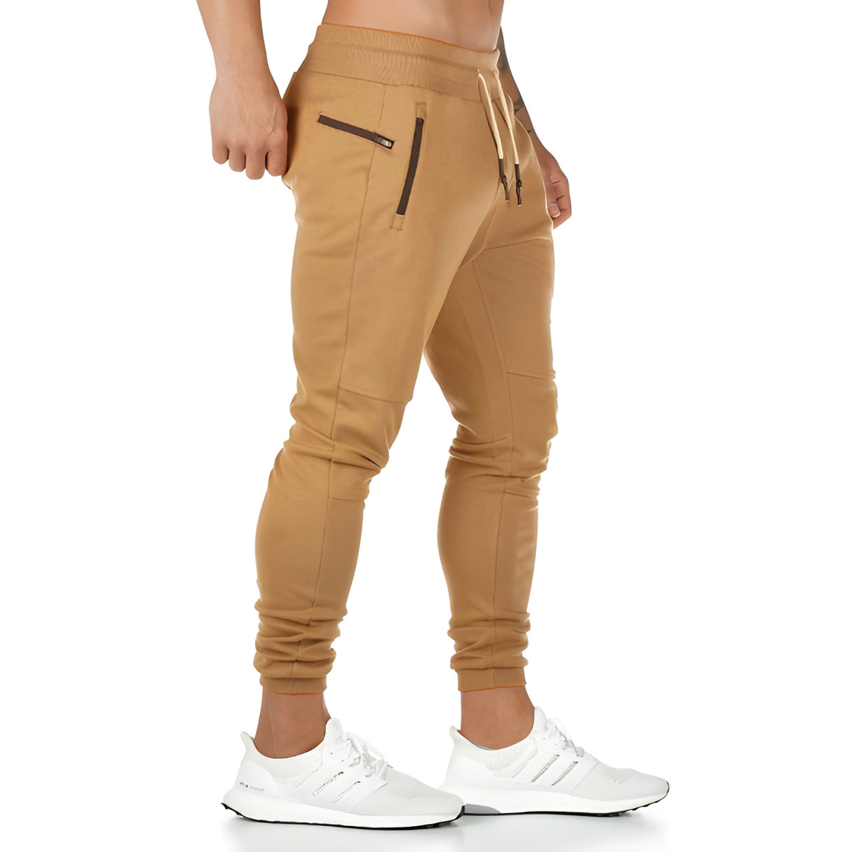 Herren Joggingbroek Leicht & Atmungsaktiv in beige, Sportlich
