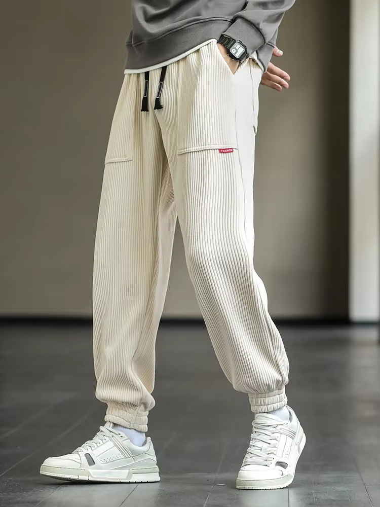 Herren Joggingbroek Locker Schnitt - Casual Streetwear - Beige