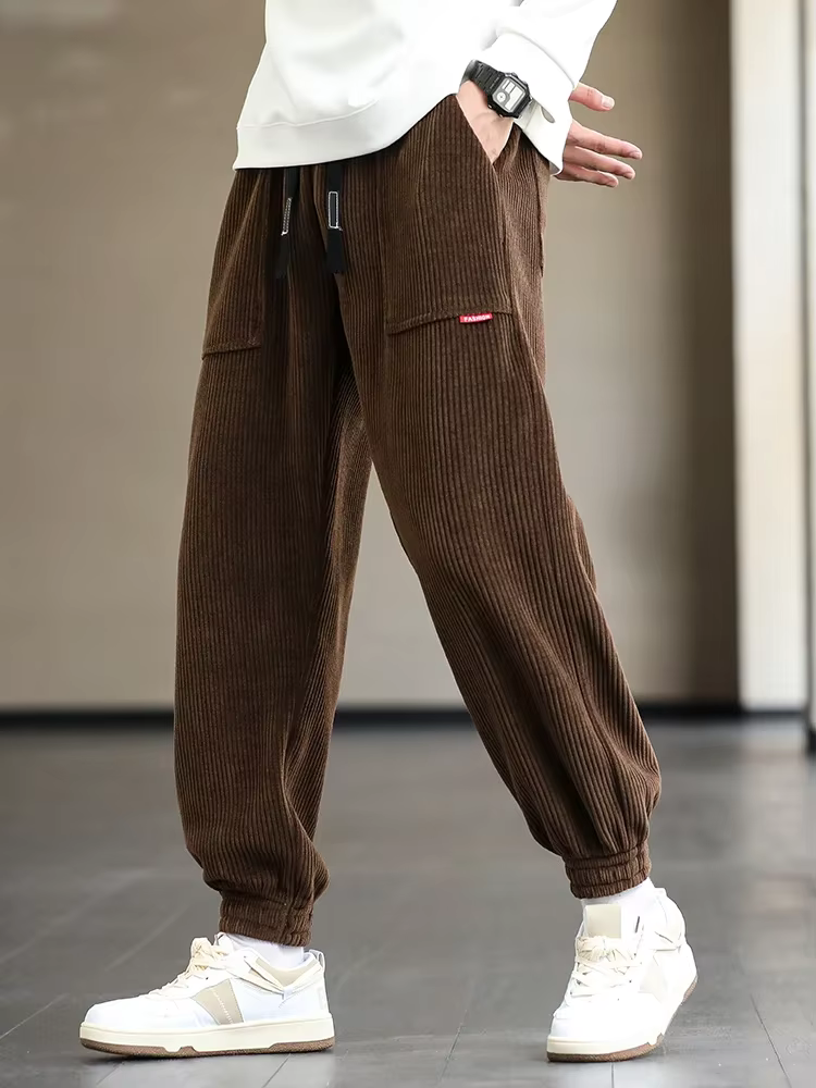 Herren Joggingbroek Locker Schnitt - Casual Streetwear - Braun
