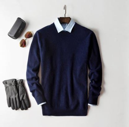 Herren Kaschmir Pullover - Zeitlose Eleganz - Dunkelblau