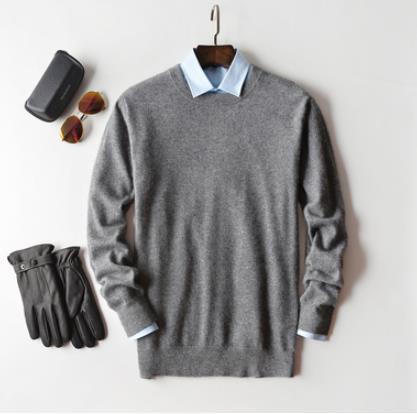 Herren Kaschmir Pullover - Zeitlose Eleganz - Grau