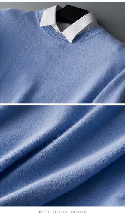 Herren Kaschmir Pullover - Zeitlose Eleganz - Hellblau