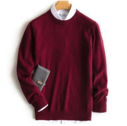 Herren Kaschmir Pullover - Zeitlose Eleganz - Rot