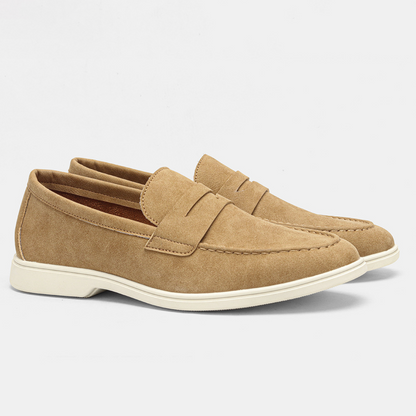 Herren klassischer Slip-On Loafer - eleganter Komfort - Kamelbraun