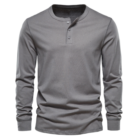 Herren Langarmhemd Klassisch - Elegante Passform - Dunkelgrau
