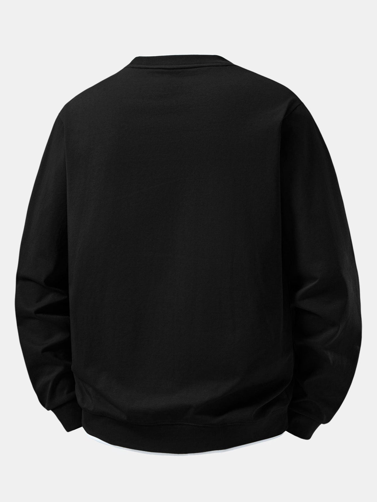 Herren Layered Crew Neck Sweatshirt – Regular Fit Casual Pullover
