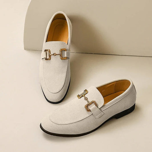 Herren Leder Loafer - Klassischer Instapper - Beige