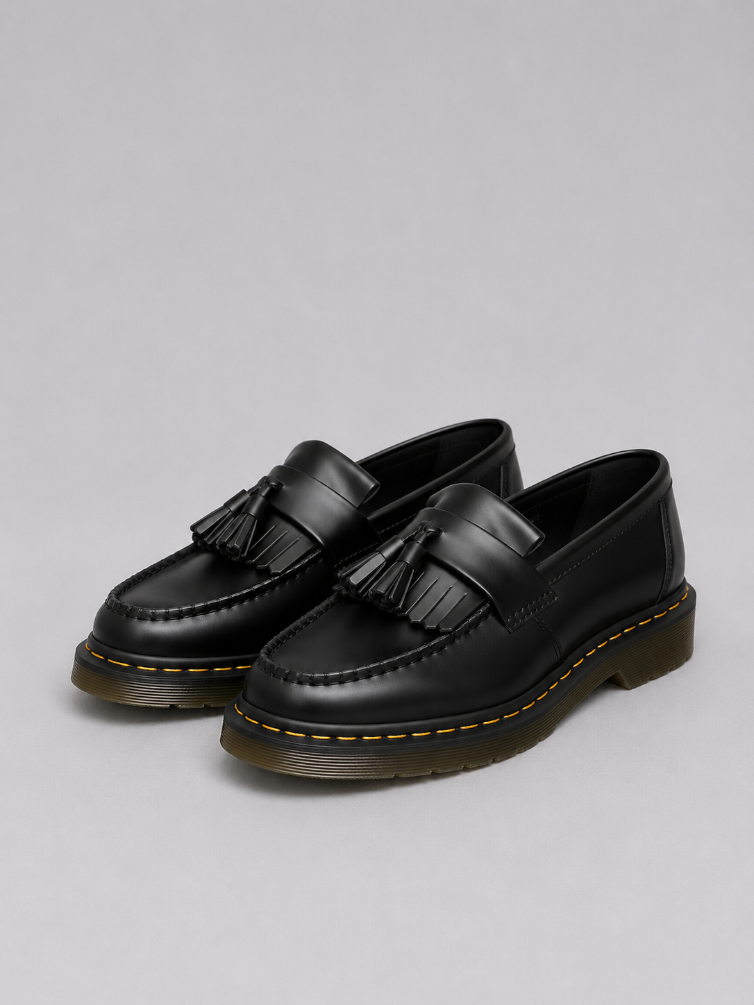 Herren Leder Loafer mit Quasten – Elegante Slip-On Schuhe - Schwarz
