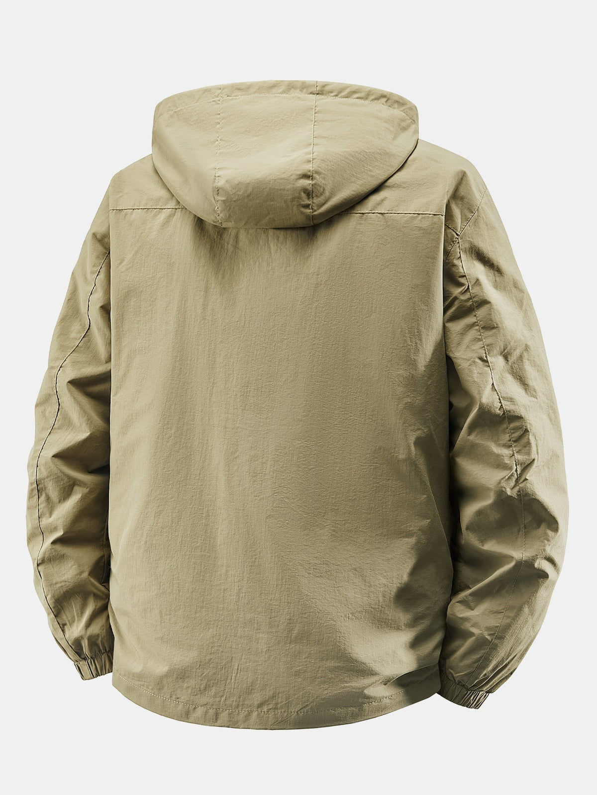 Herren Leichte Nylon Windbreaker Jacke mit abnehmbarer Kapuze – Entspa