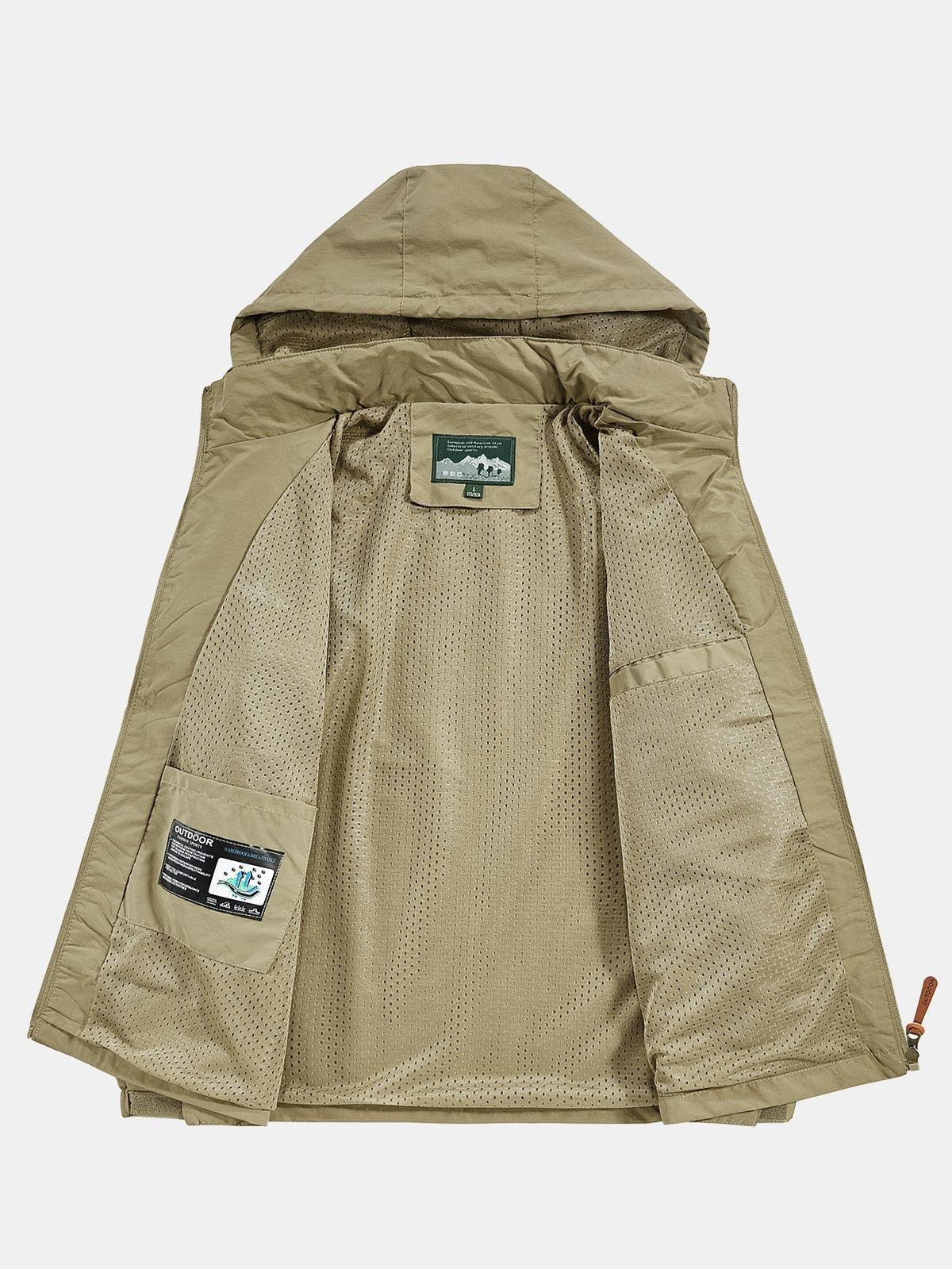 Herren Leichte Nylon Windbreaker Jacke mit abnehmbarer Kapuze – Entspa