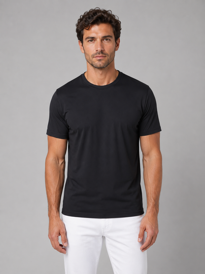 Herren Leichtes Kühl-T-Shirt – Atmungsaktiv & Komfortabel - Schwarz