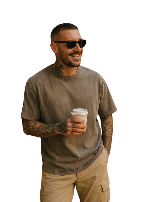 Herren Oversized Baumwoll-T-Shirt 3er-Set - Klassische Basics