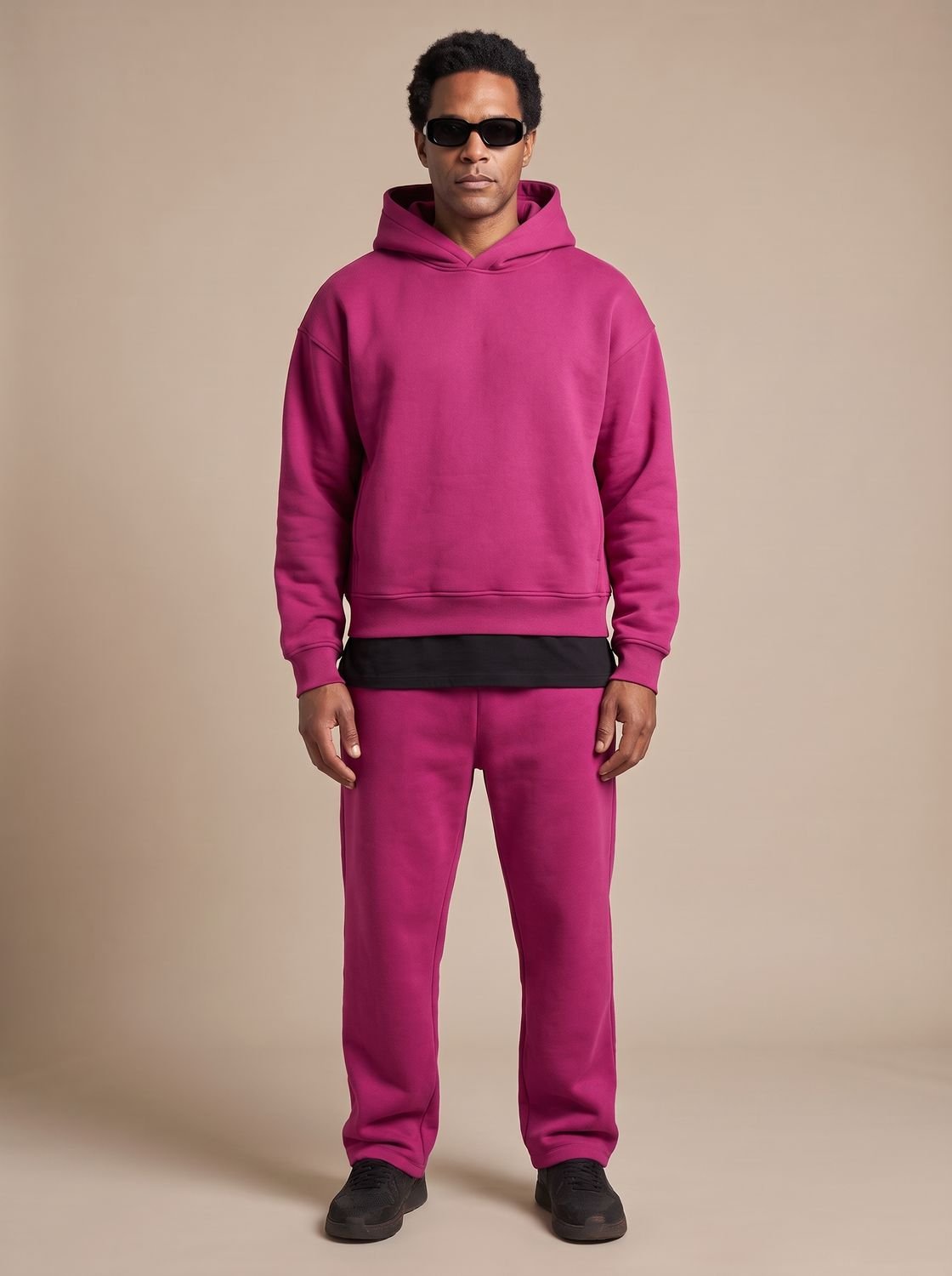 Herren Oversized Hoodie und Jogger Set - Locker geschnitten