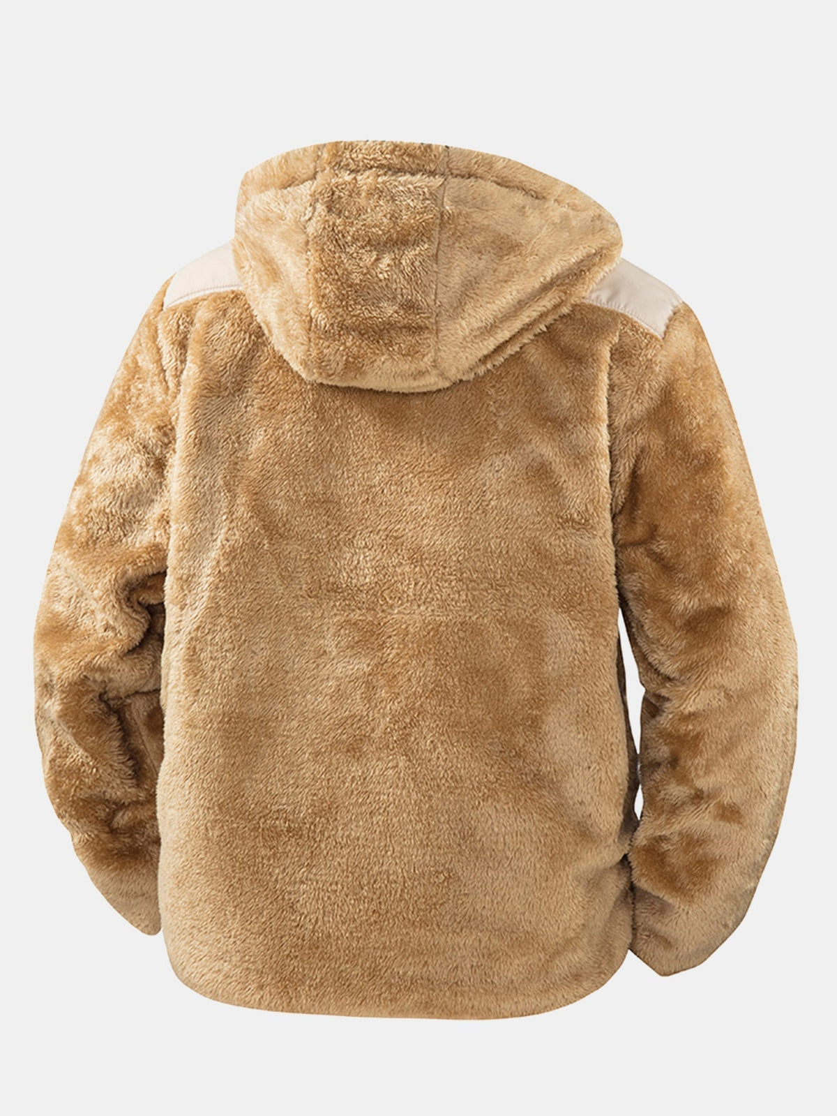Herren Plüsch Fleece Kapuzenjacke mit Reißverschluss - Entspannte Pass