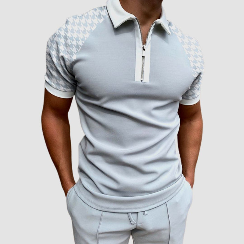 Herren Polo mit Retro-Reißverschluss