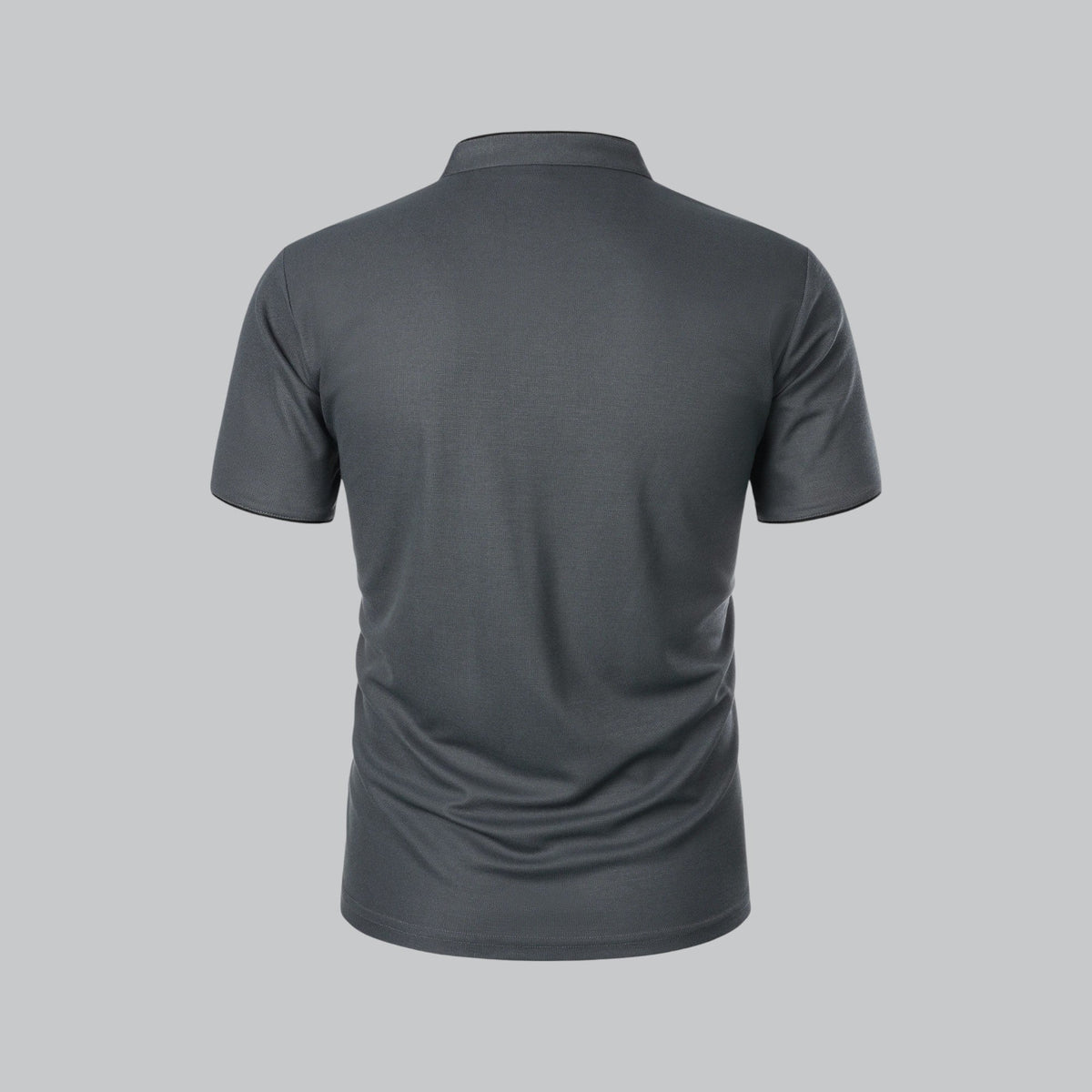 Herren Poloshirt ohne Kragen - Klassisch elegant
