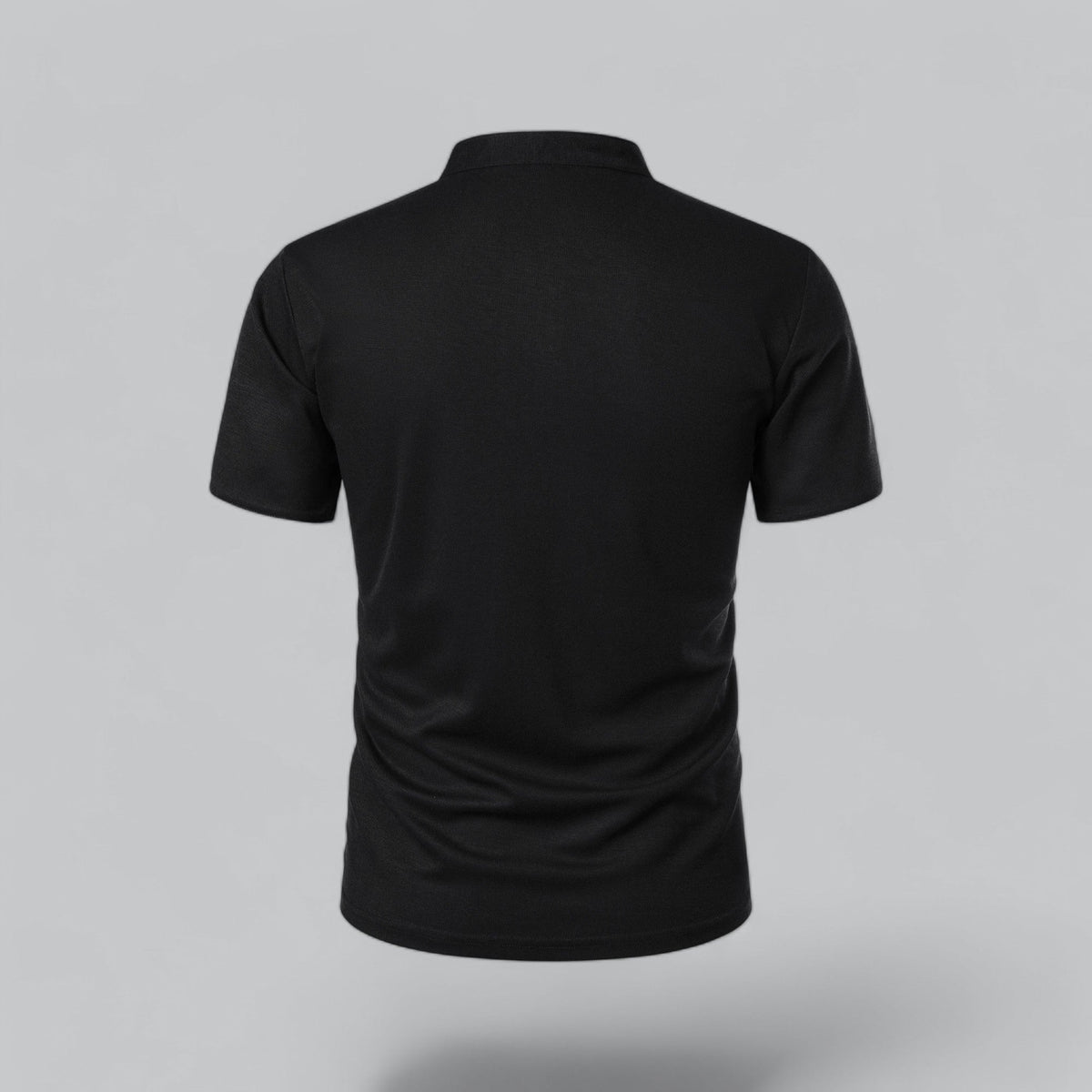 Herren Poloshirt ohne Kragen - Klassisch elegant
