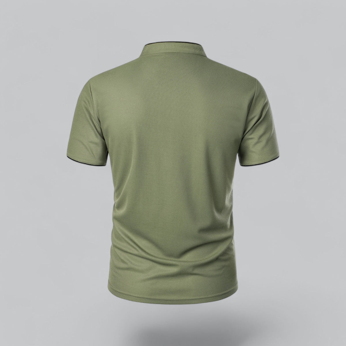 Herren Poloshirt ohne Kragen - Klassisch elegant