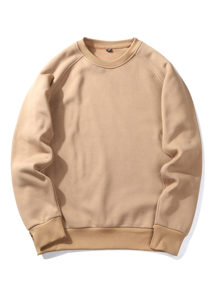 Herren Raglan Sweatshirt Crew Neck – Entspannte Passform - Beige