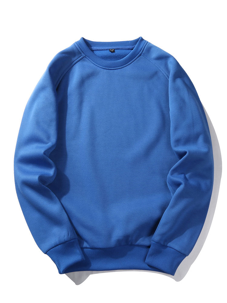 Herren Raglan Sweatshirt Crew Neck – Entspannte Passform - Blau