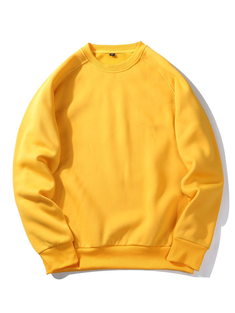 Herren Raglan Sweatshirt Crew Neck – Entspannte Passform - Gelb