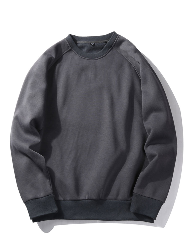 Herren Raglan Sweatshirt Crew Neck – Entspannte Passform - Grau