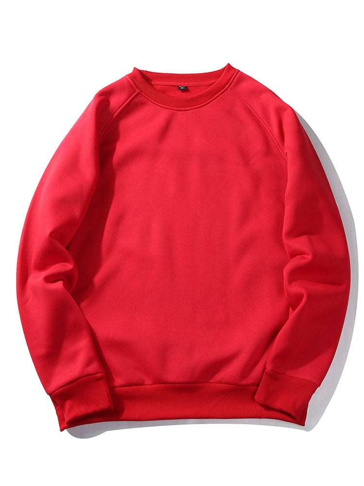 Herren Raglan Sweatshirt Crew Neck – Entspannte Passform - Rot