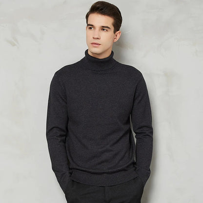 Herren Rollkragenpullover Comfort Fit - Zeitlose Eleganz - Grau
