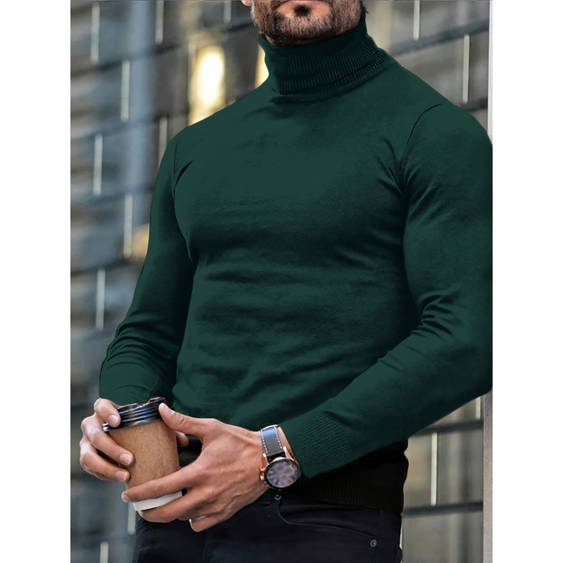 Herren Rollkragenpullover Slim Fit - Klassische Wintermode