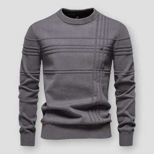 Herren Rundhals-Pullover - klassischer Stil mit modernem Komfort - Donker-Grijs