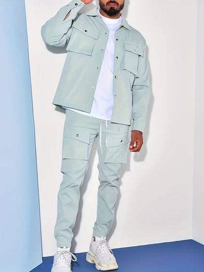 Herren Sakko & Sportbundhose Set - Modern & Funktional - Grün