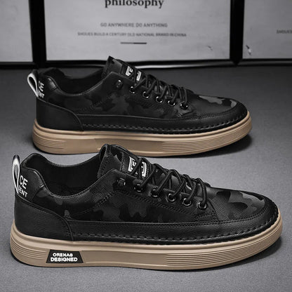 Herren Plateau Loafers und Sneakers im Casual Look - schwarz