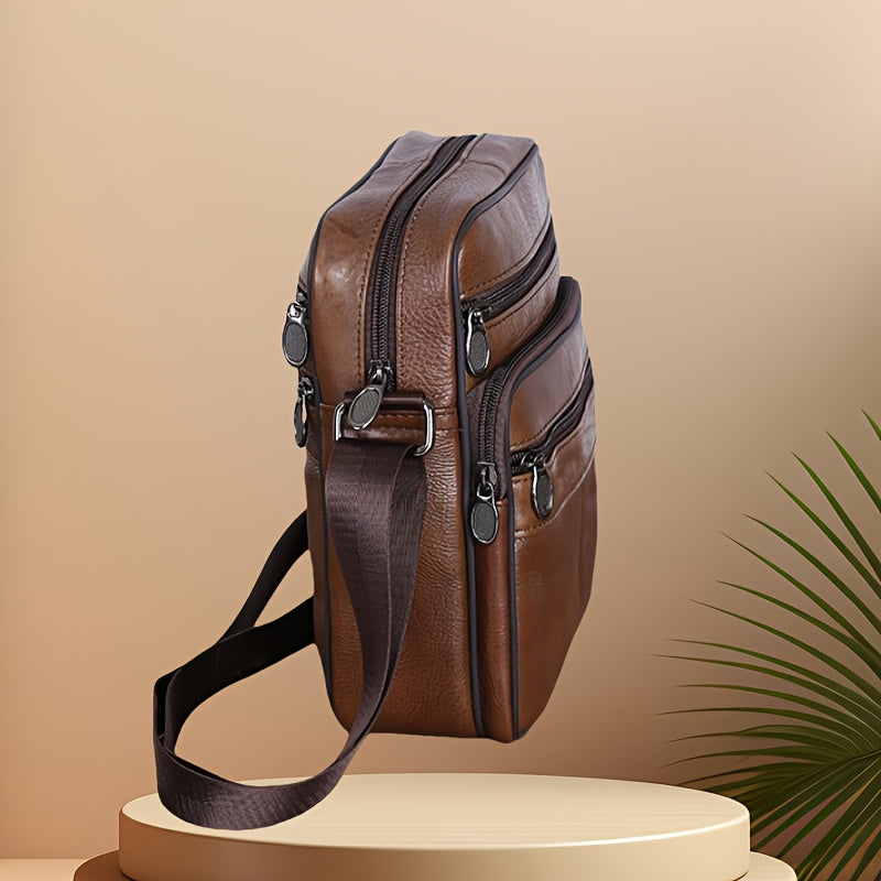 Herren Schultertasche Echtleder - Geräumig & Funktional