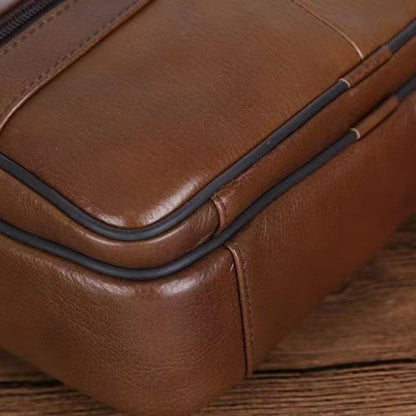 Herren Schultertasche Echtleder - Geräumig & Funktional