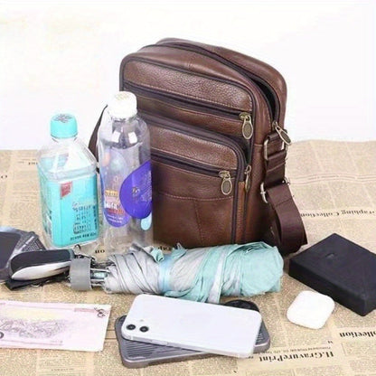 Herren Schultertasche Echtleder - Geräumig & Funktional