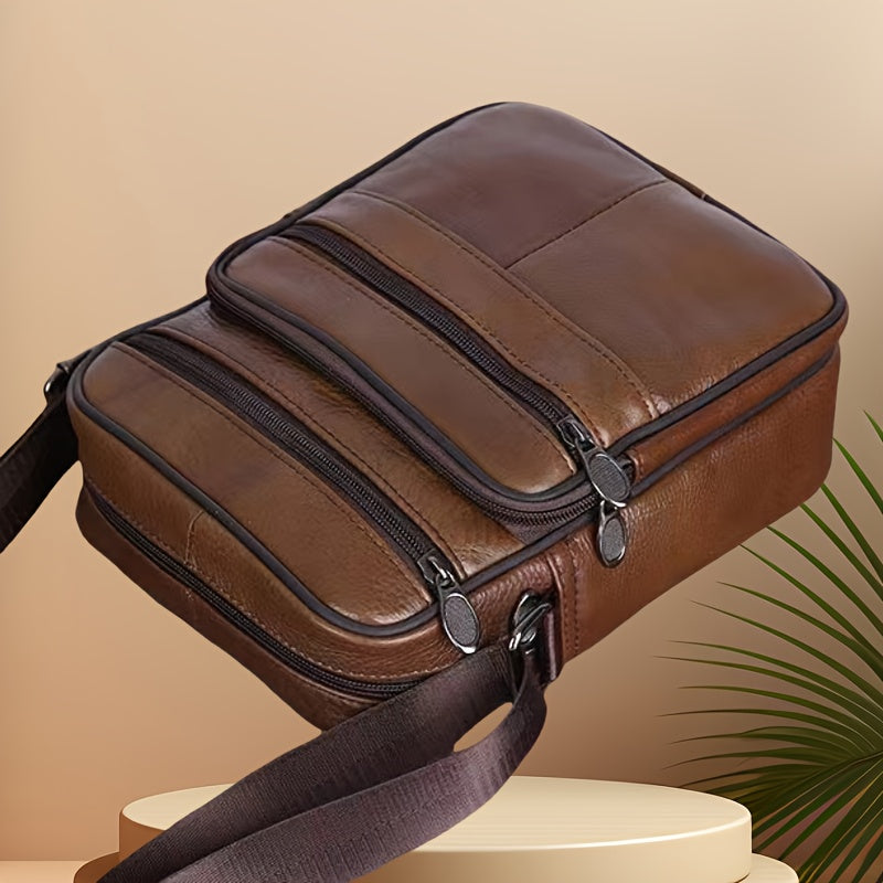 Herren Schultertasche Echtleder - Geräumig & Funktional