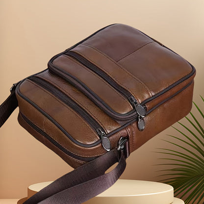 Herren Schultertasche Echtleder - Geräumig & Funktional