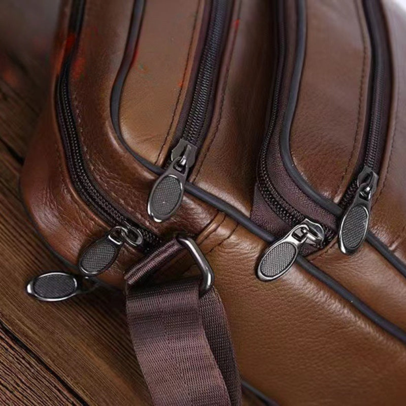 Herren Schultertasche Echtleder - Geräumig & Funktional