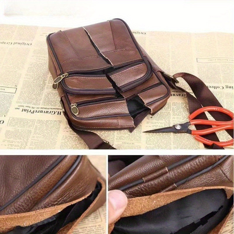 Herren Schultertasche Echtleder - Geräumig & Funktional