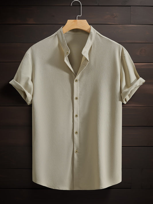 Herren Shirt mit kurzen Ärmeln für Sommer - khaki