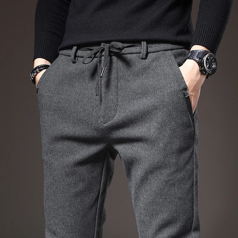 Herren Slim Fit Hose - Stretch & Komfort für Alltag und Büro - Grau
