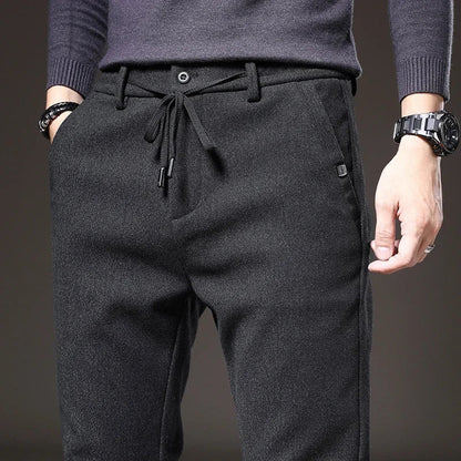 Herren Slim Fit Hose - Stretch & Komfort für Alltag und Büro - Schwarz