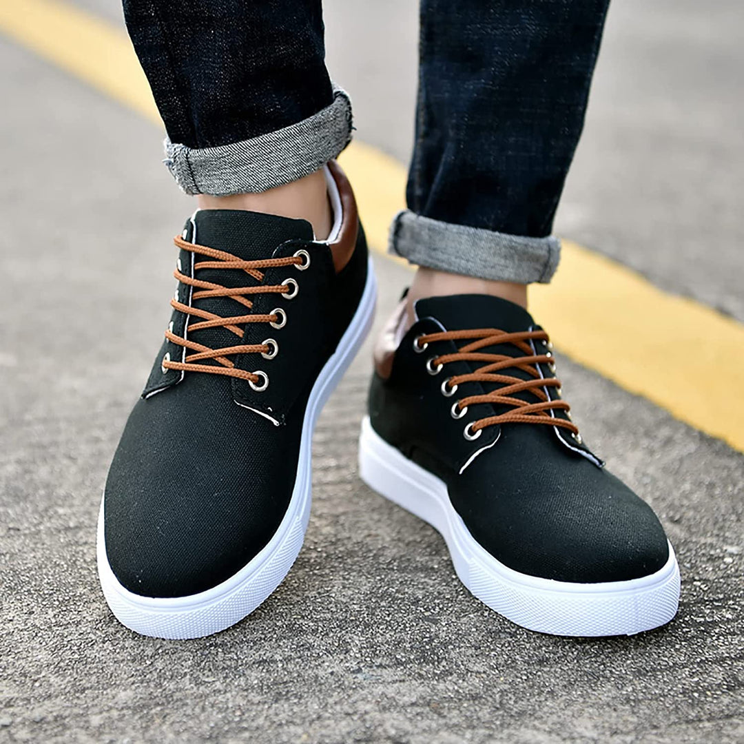 Herren Sneakers mit Schnürsenkeln und Profilsohle