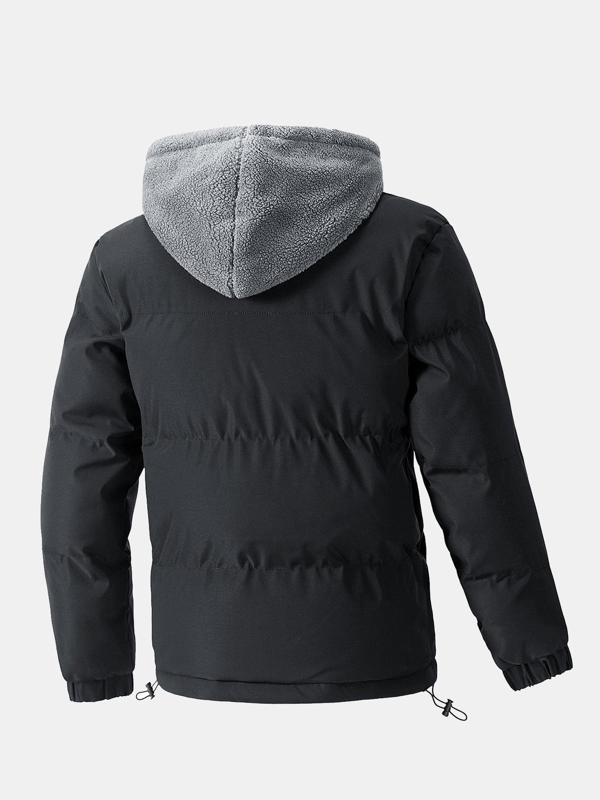 Herren Steppjacke mit Kapuze und Teddyfutter – Warme Winterjacke