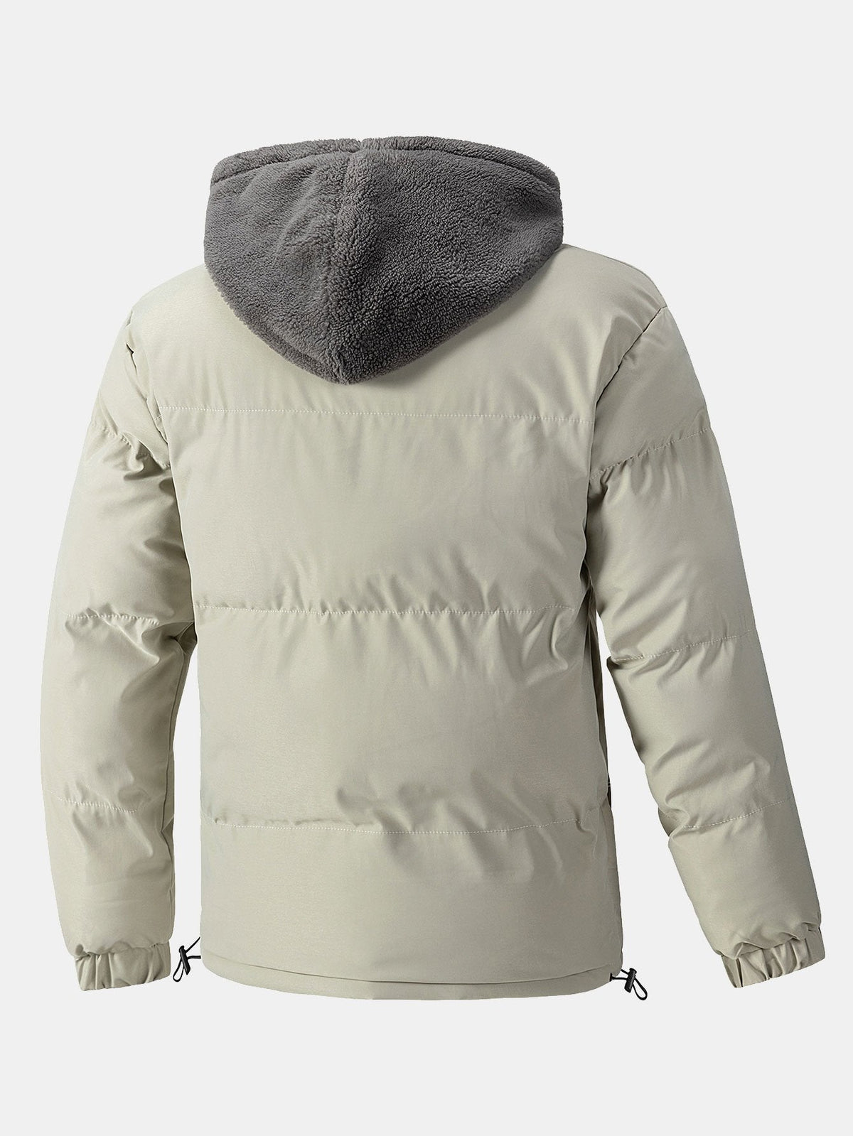 Herren Steppjacke mit Kapuze und Teddyfutter – Warme Winterjacke